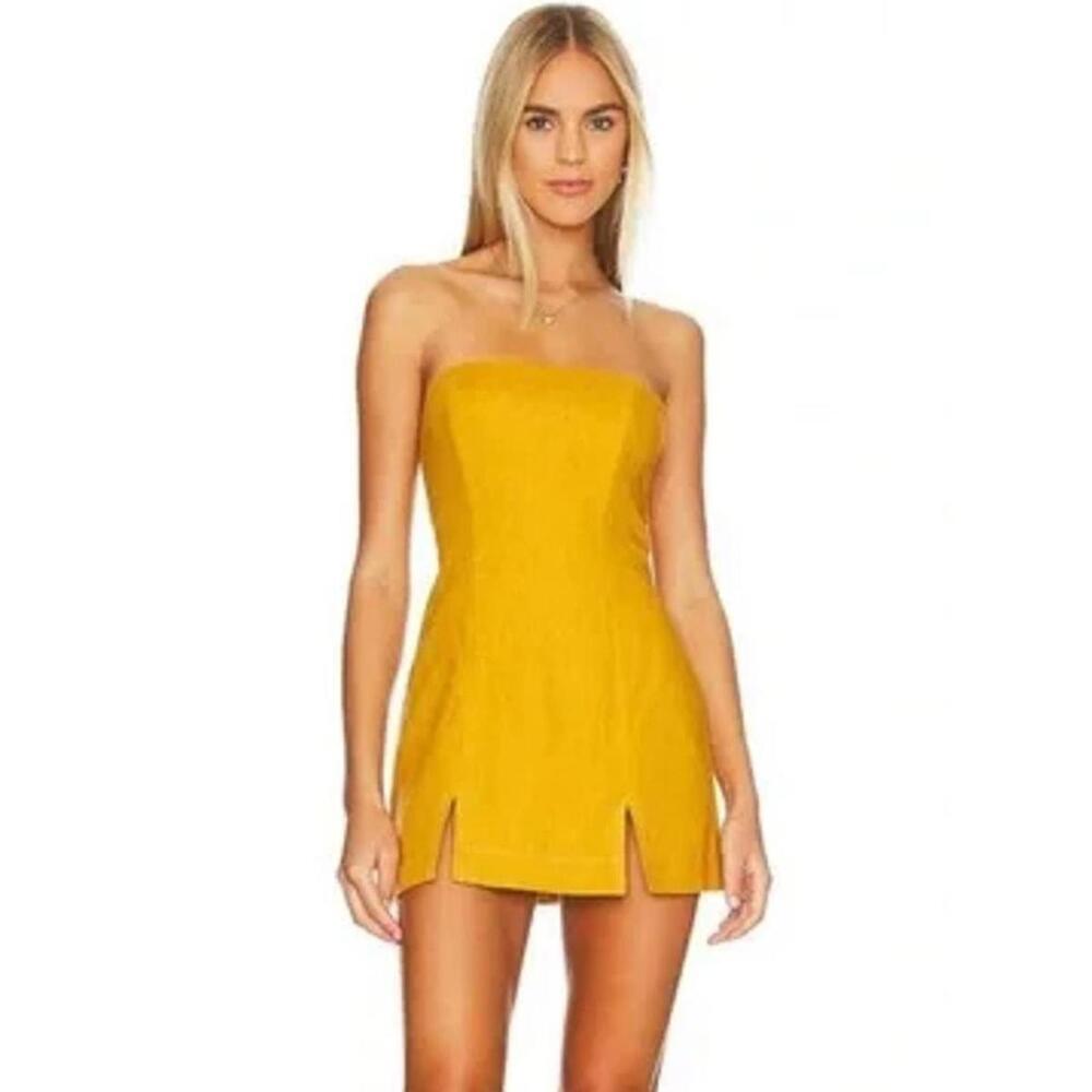 NWT! Rumer the Label Harper Mini Mustard Strapless Small NWT